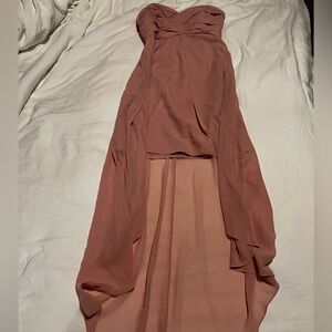 David’s Bridal High Low Bridesmaid Dress in color Ballet, size 6